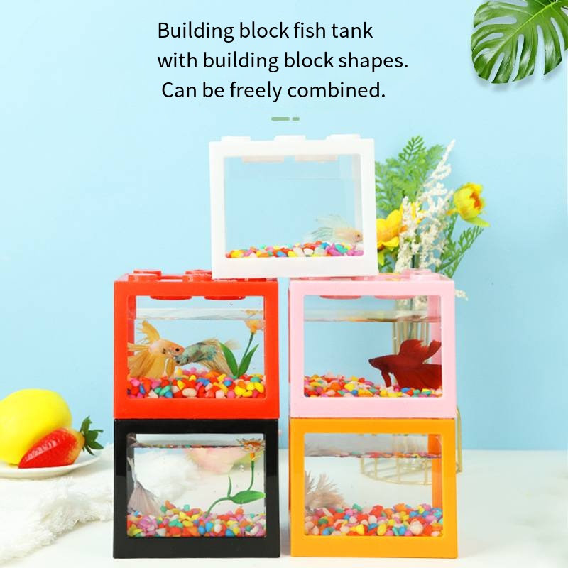 Novelty Block‑Shaped Mini Aqua - огляд і ціна Aquarium Fish In Bowl