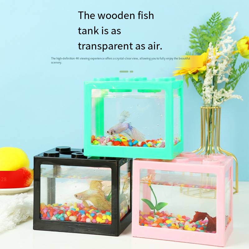 Novelty Block‑Shaped Mini Aqua - огляд і ціна Aquarium Fish In Bowl