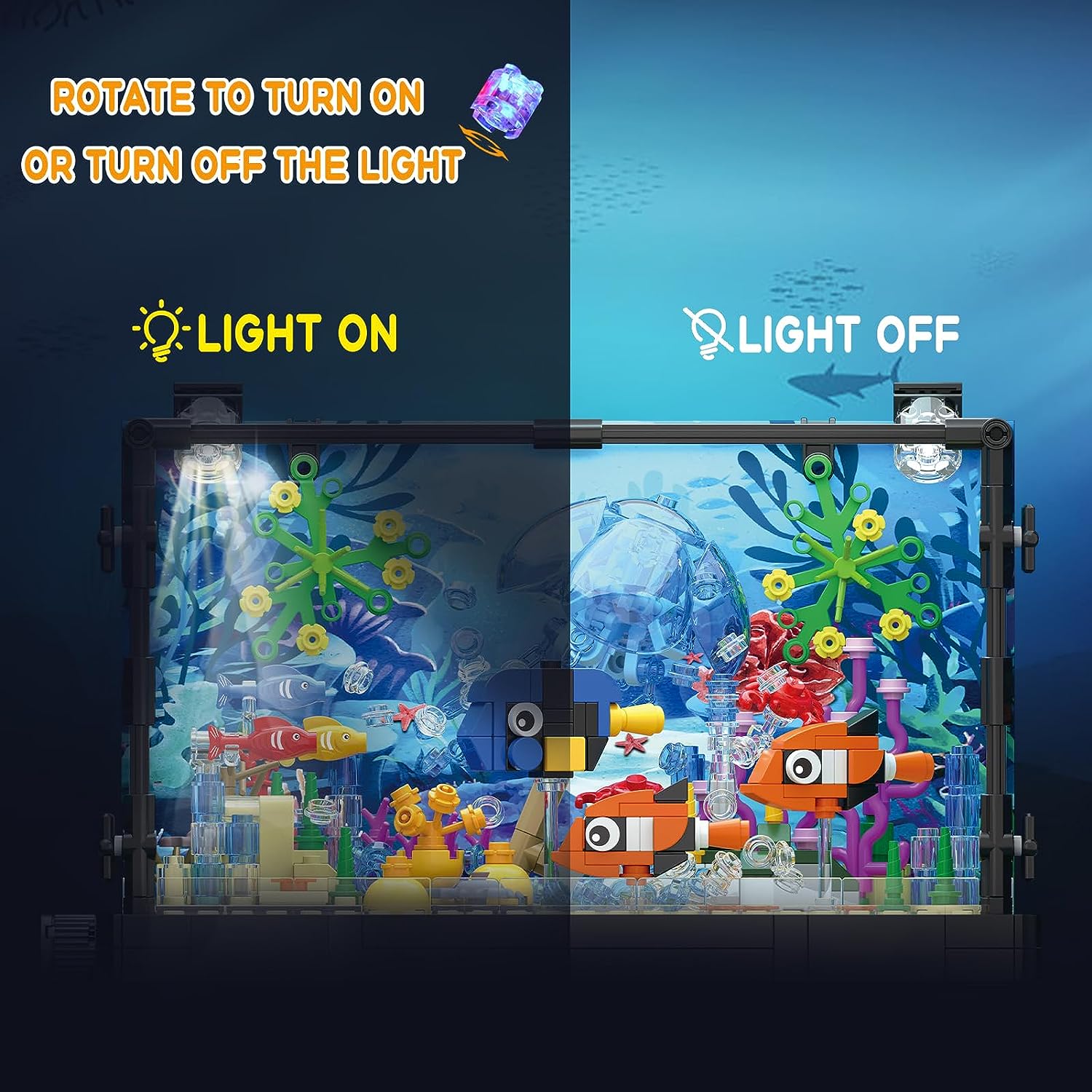 MOC Ocean Fish Tank Aquarium B - огляд і ціна Aquarium Fish Holiday Food