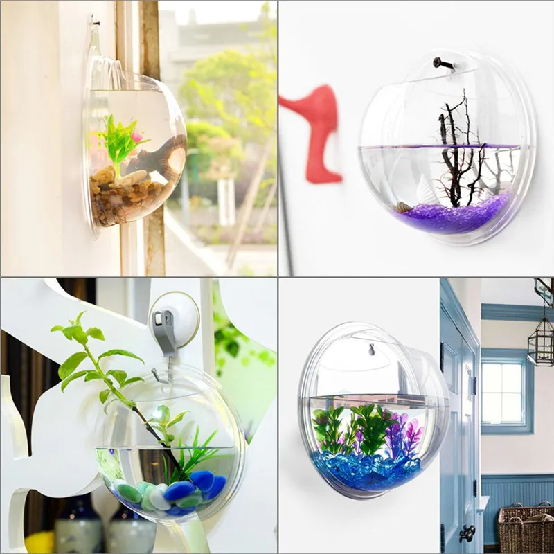 Transparent acrylic hanging wa - огляд і ціна Aquarium Fish In Bowl