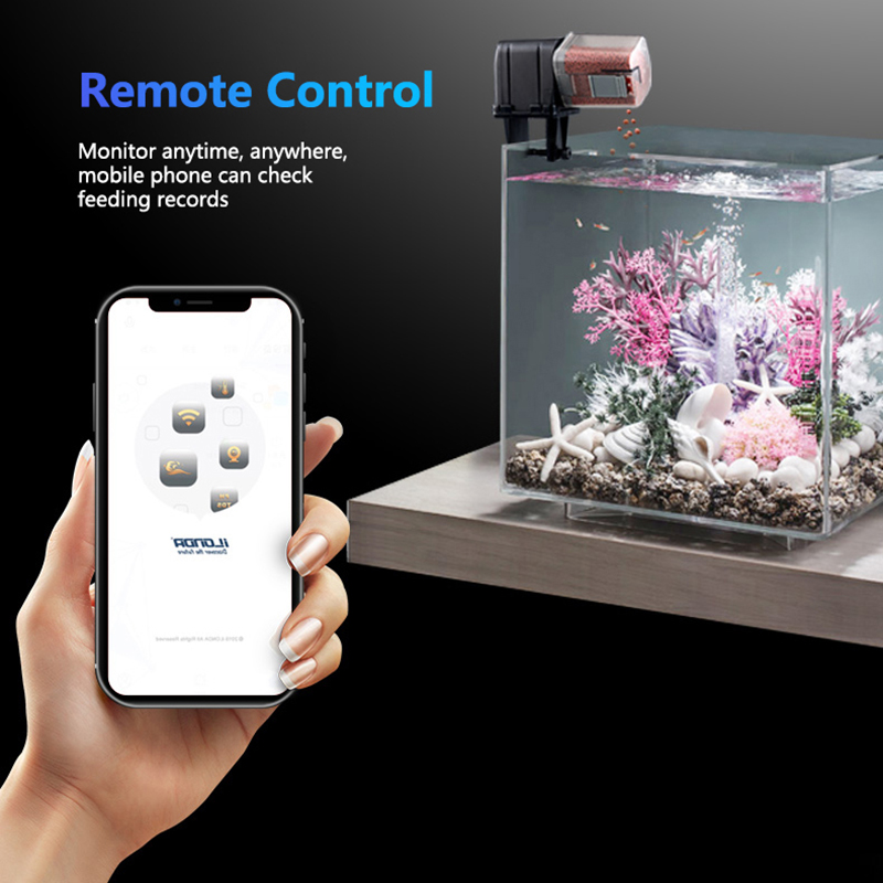 Smart WiFi Fish Feeder Remote  - огляд і ціна Aquarium Fish Holiday Food