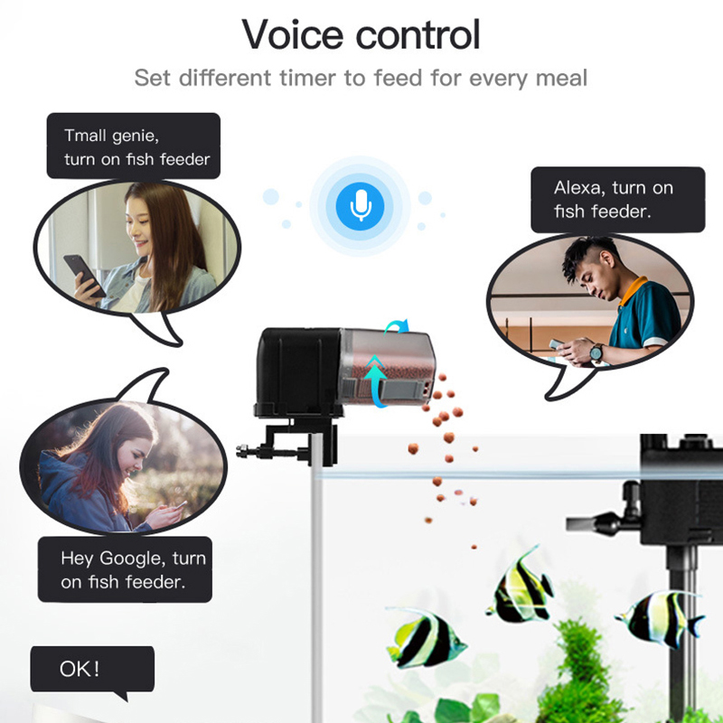 Smart WiFi Fish Feeder Remote  - огляд і ціна Aquarium Fish Holiday Food