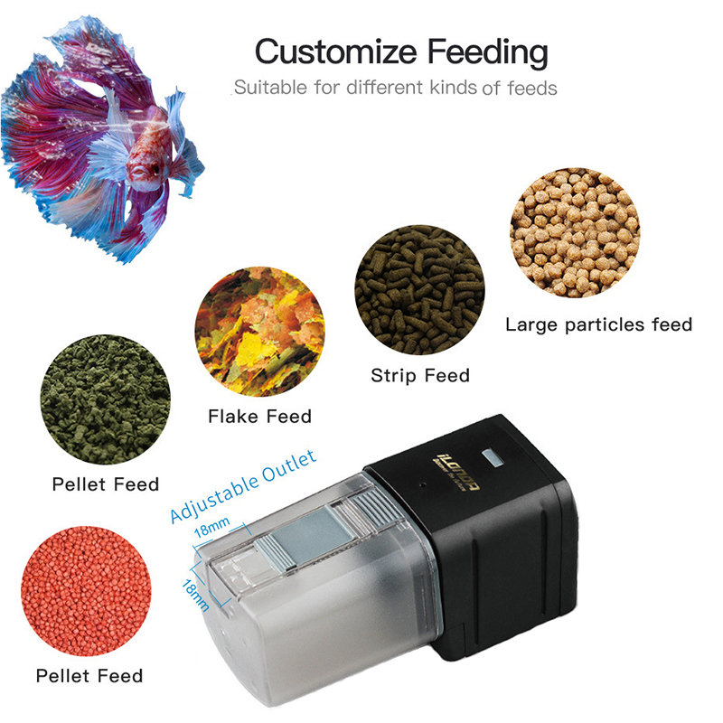 Smart WiFi Fish Feeder Remote  - огляд і ціна Aquarium Fish Holiday Food